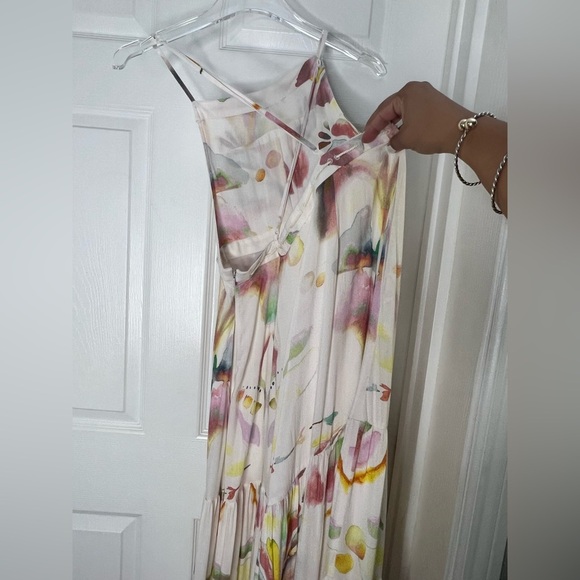 Free People watercolor Maxi Dress Sz 10 - Picture 12 of 15